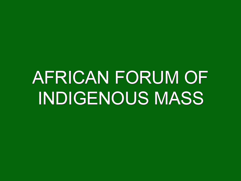 African Forum of Indigenous Mass Communication – Research