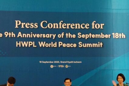 The 9th Anniversary of the September 18th HWPL World Peace Summit focuses on new building Multidimensional Strategies for institutional Peace.